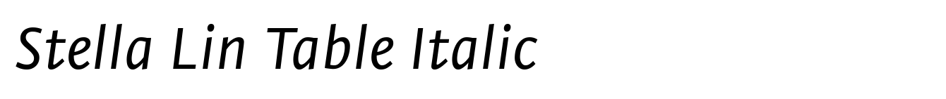Stella Lin Table Italic